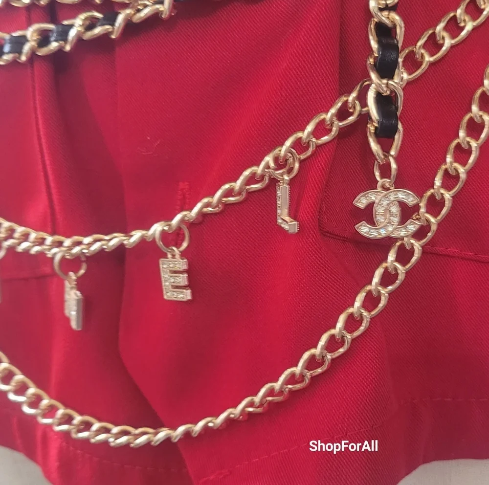 Chanel Gold and Black Chain Belt - Picture 13 of 15